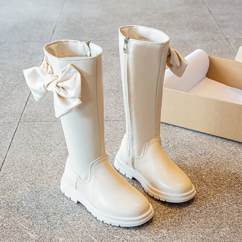 Gilrs High Fashion Boots - Elegant Butterfly Knot Design