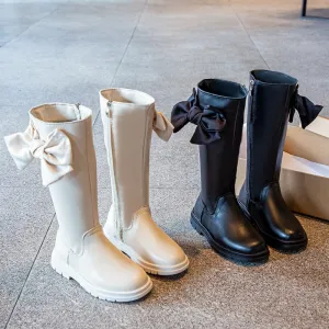 Gilrs High Fashion Boots - Elegant Butterfly Knot Design