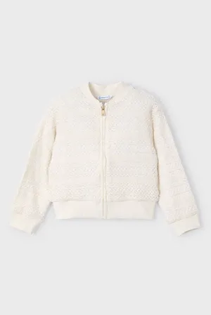 girls crochet bomber