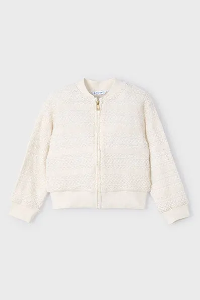 girls crochet bomber