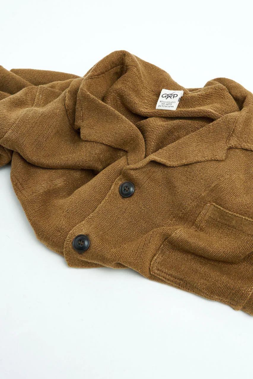 GRP Knitwear 3-Pocket-Jacket PL 60 Linen Knit Tobacco