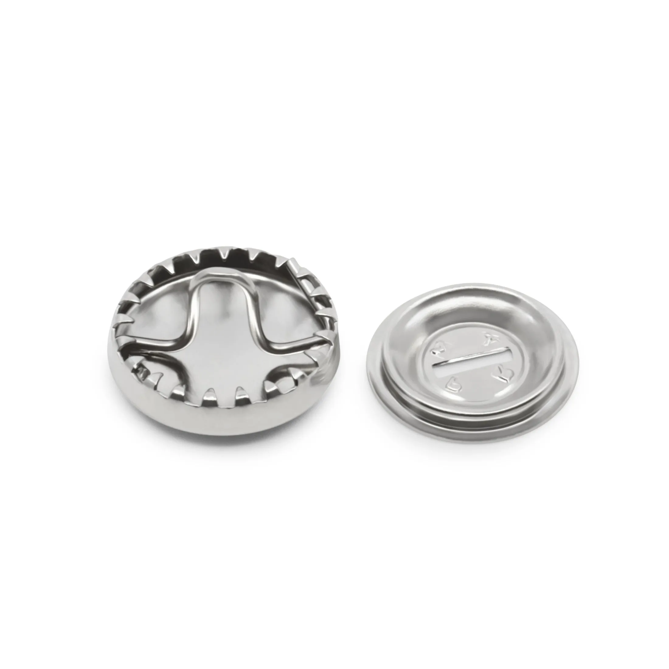 Half Ball Cover Buttons, Nickel