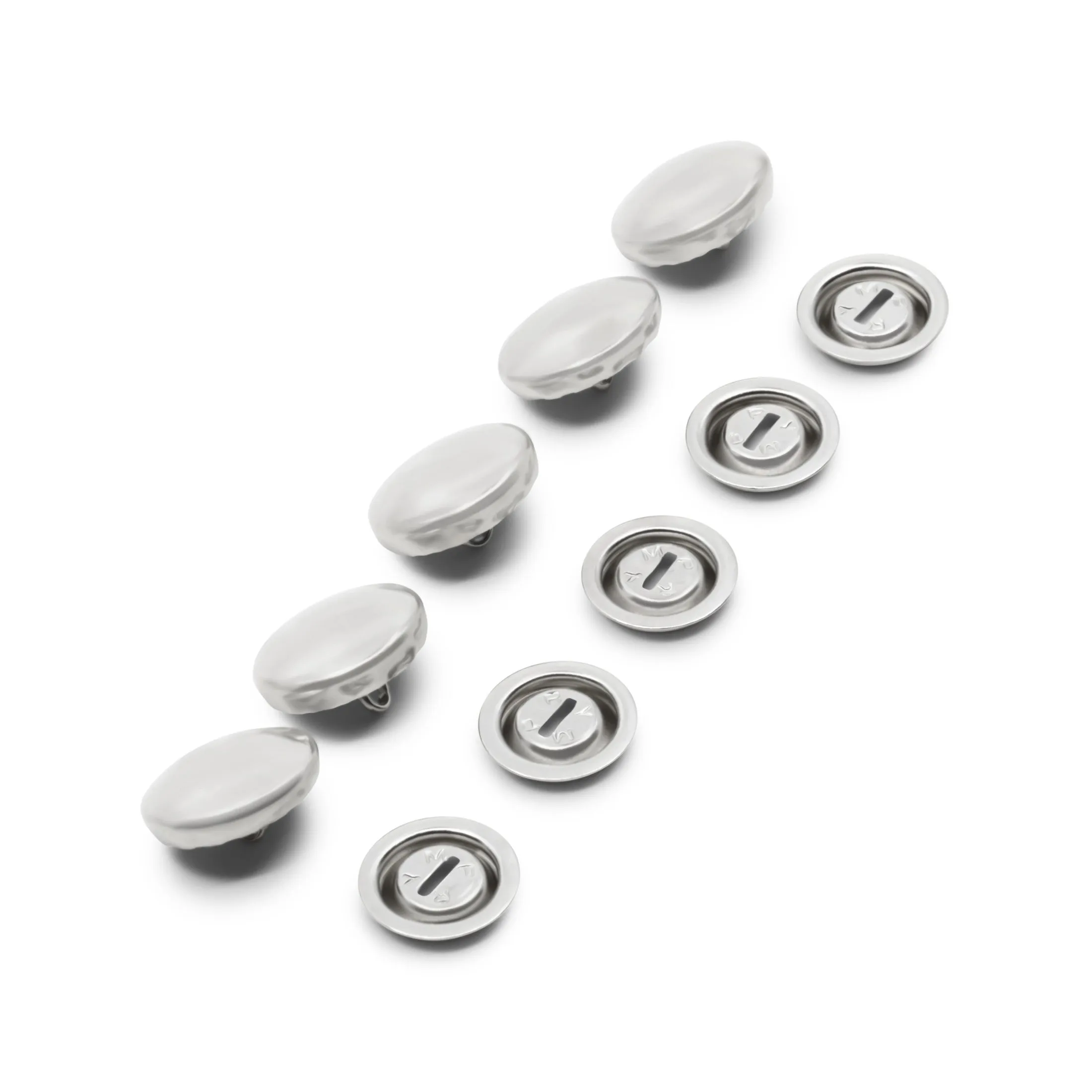 Half Ball Cover Buttons, Nickel