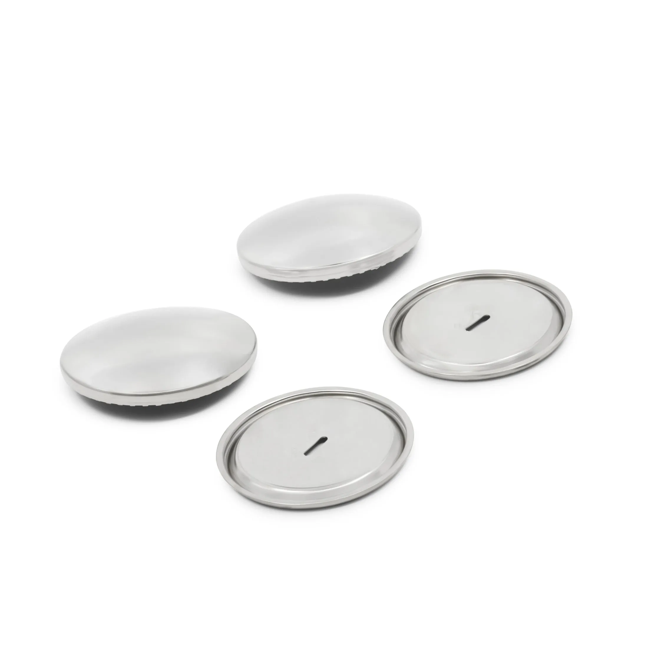 Half Ball Cover Buttons, Nickel
