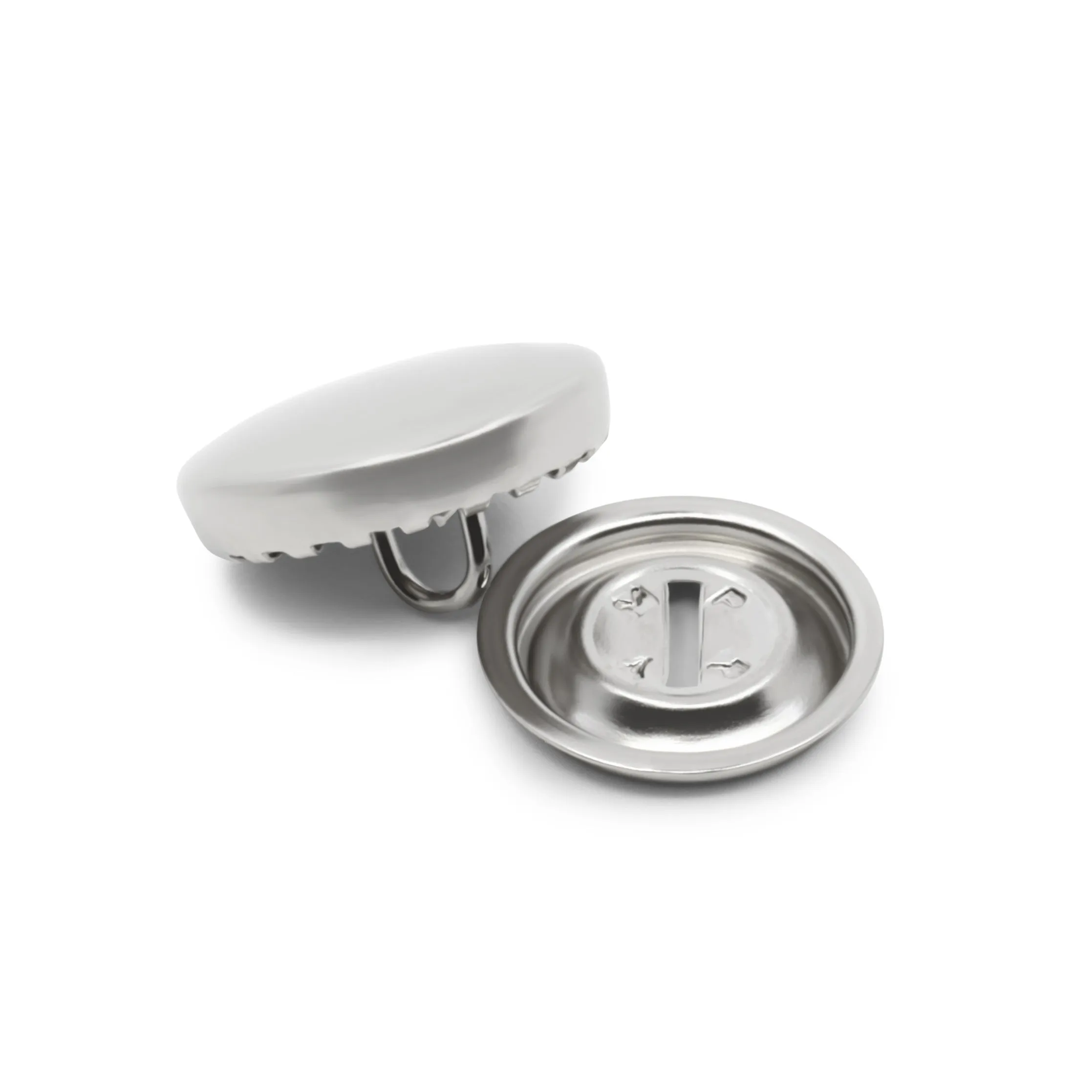 Half Ball Cover Buttons, Nickel