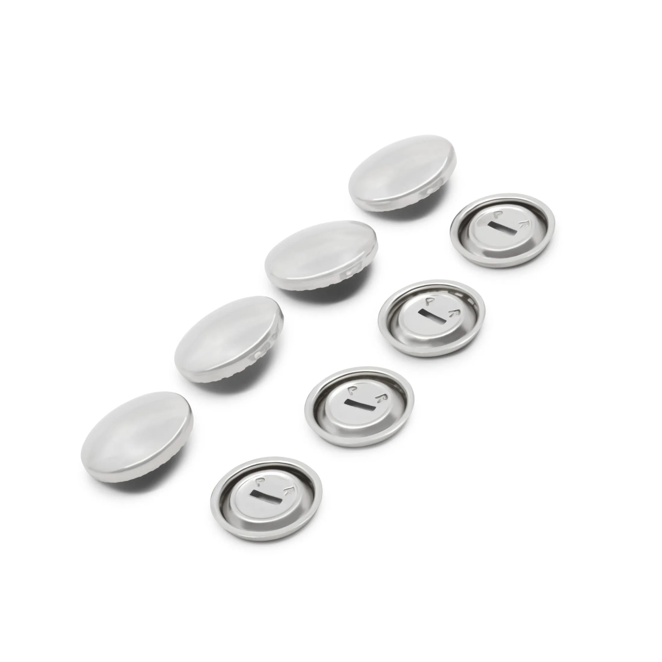 Half Ball Cover Buttons, Nickel
