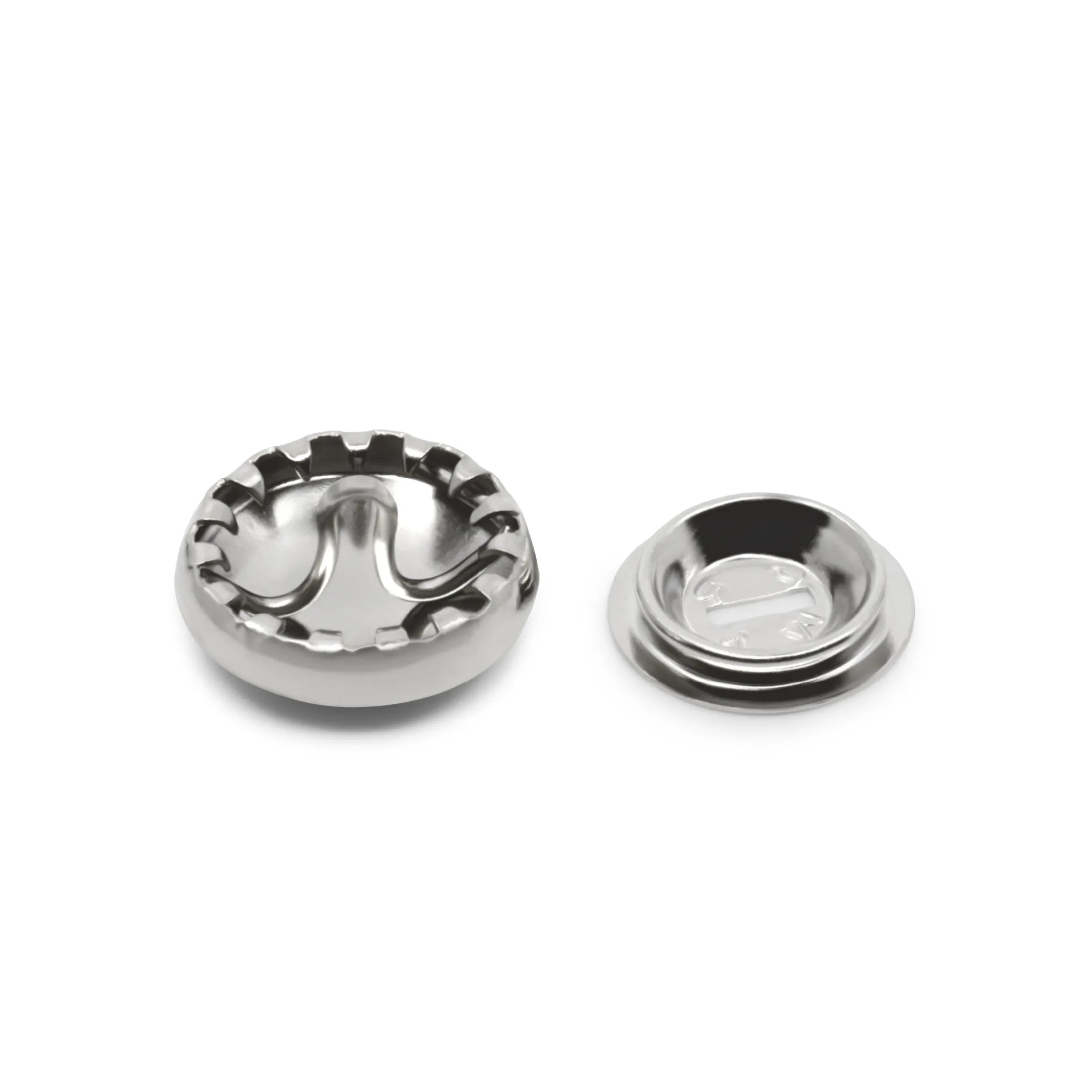 Half Ball Cover Buttons, Nickel