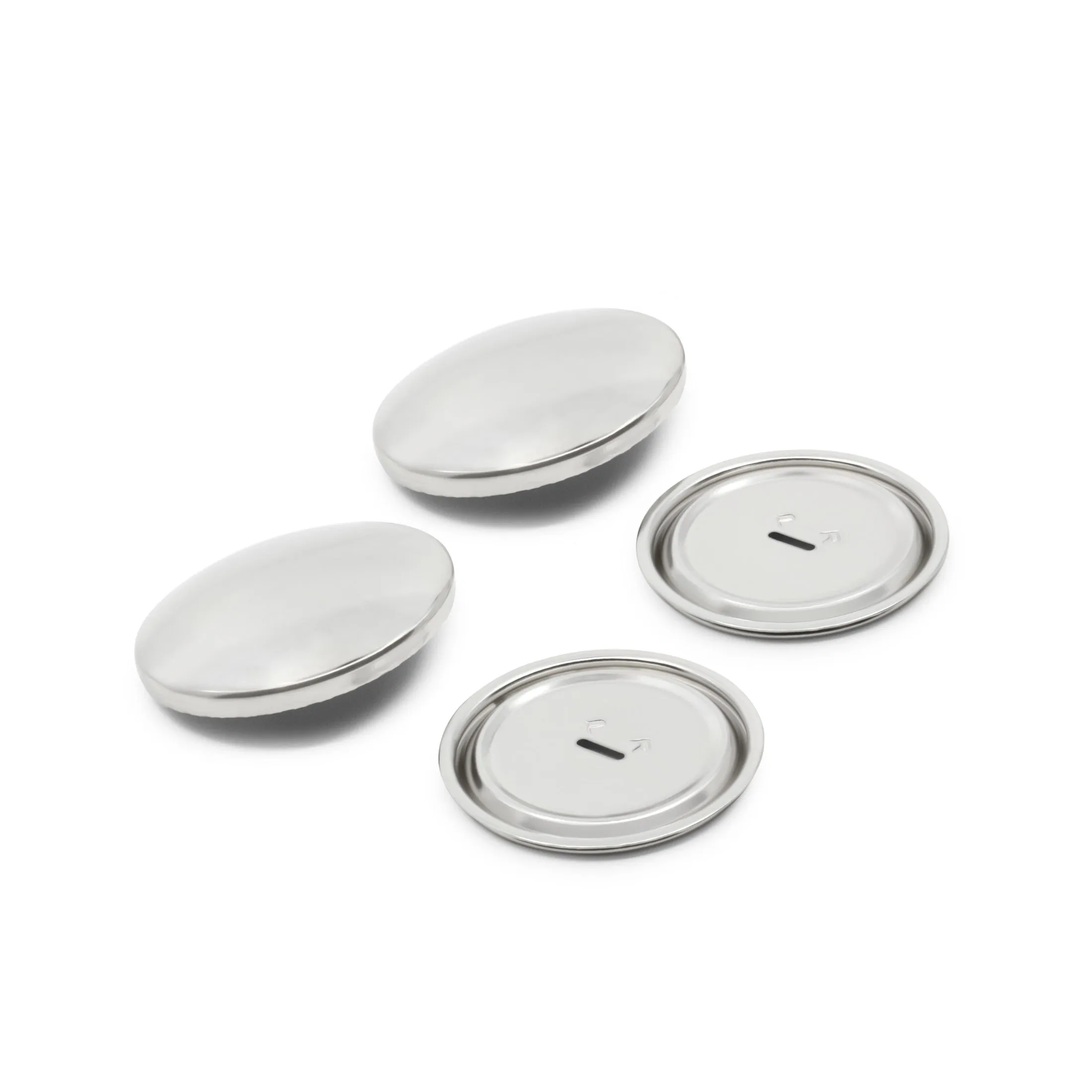 Half Ball Cover Buttons, Nickel