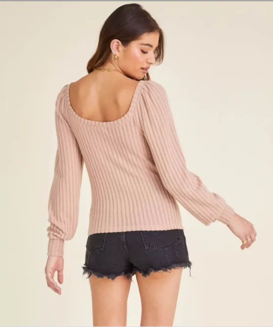 Harlee Cozy Square Neck Ribbed Top