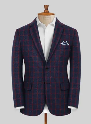 Highlander Heavy Blue Check Tweed Jacket