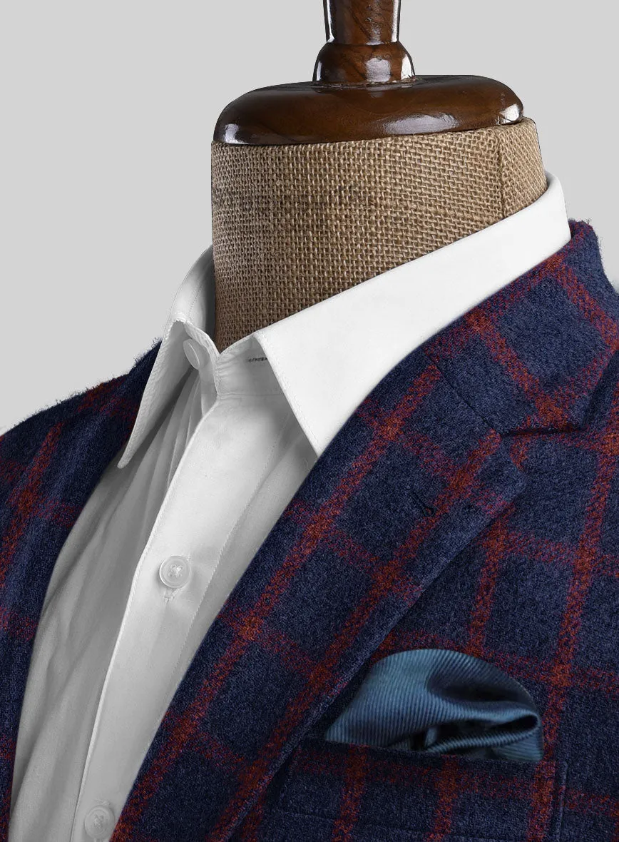 Highlander Heavy Blue Check Tweed Jacket