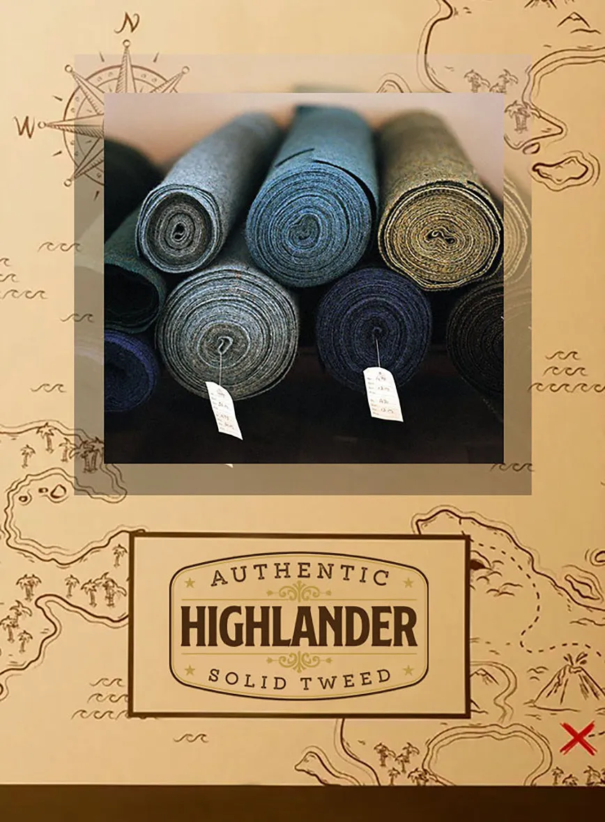 Highlander Heavy Blue Check Tweed Jacket