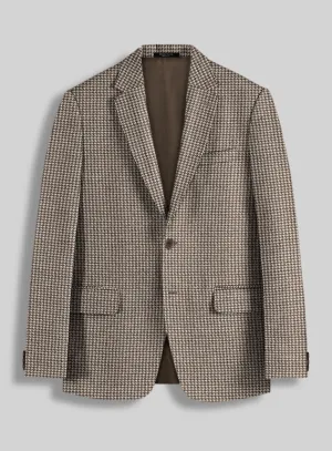 Houndstooth Brown Tweed Jacket