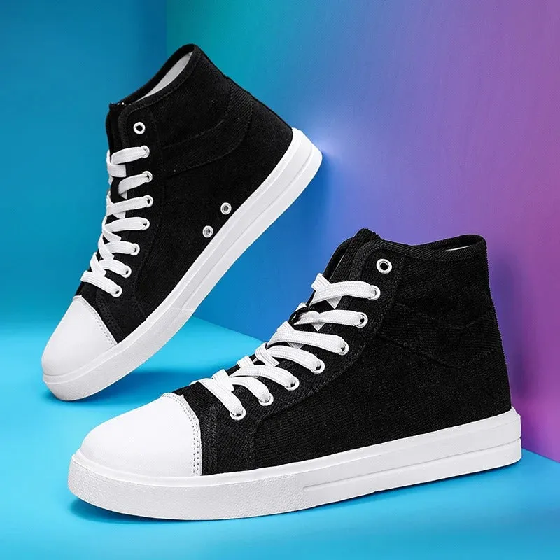 Hudson™ kleur blokkerende canvas heren hoge sneakers