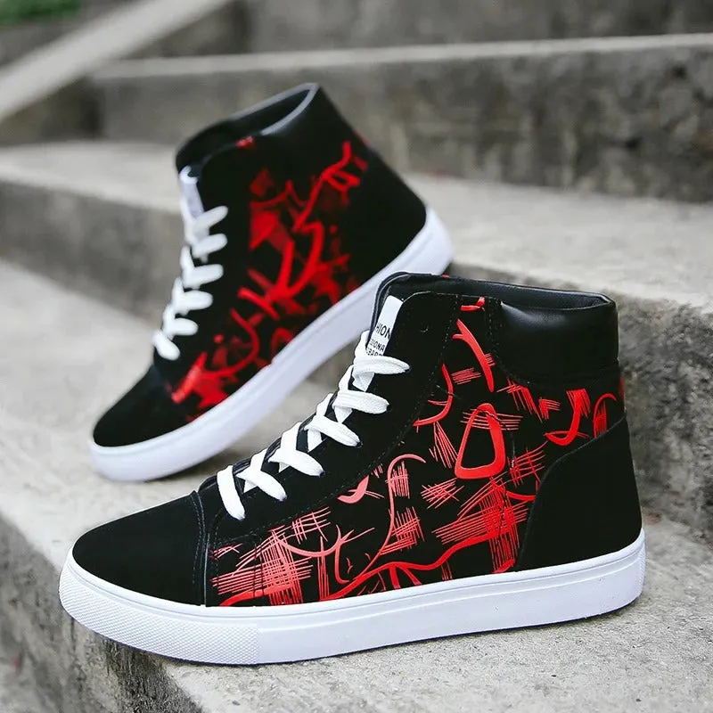 Hudson™ kleur blokkerende canvas heren hoge sneakers