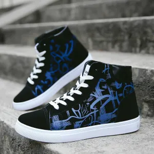 Hudson™ kleur blokkerende canvas heren hoge sneakers
