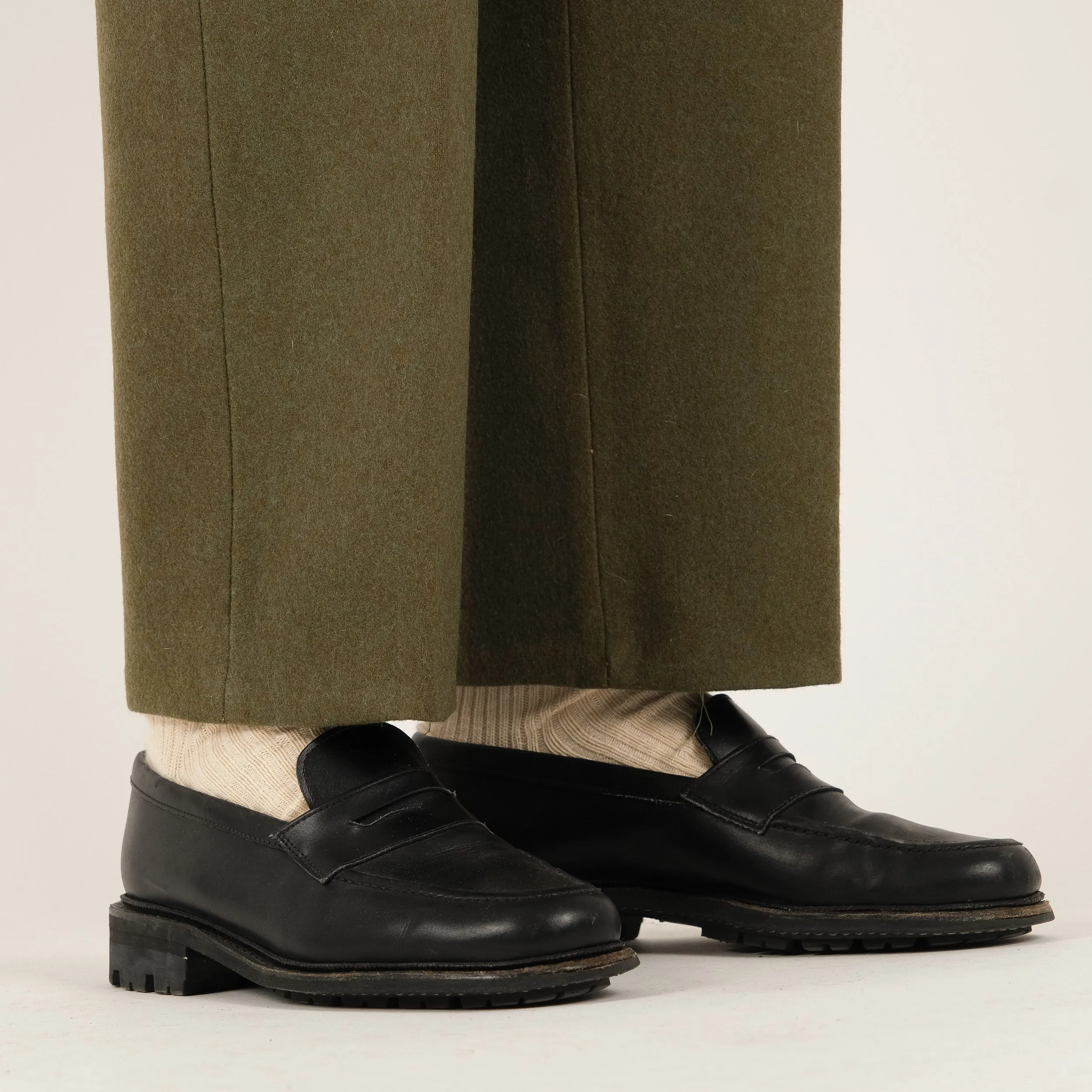 ITALIAN DOUBLE PLEATED WOOL PANTS