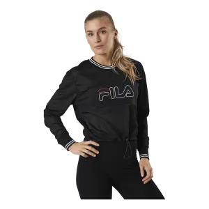 Jalina Cropped Sporty Mesh Shirt Black
