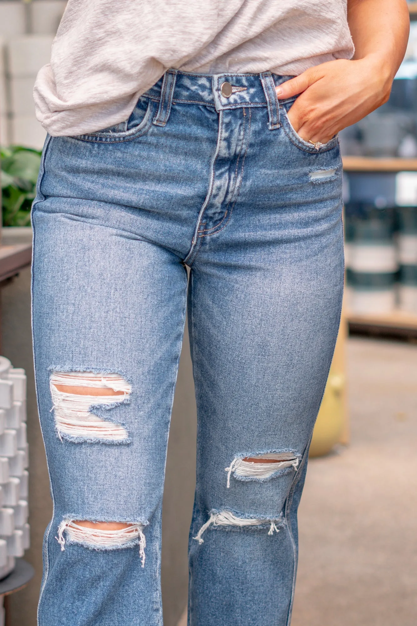 Lolita High Rise Crop Straight