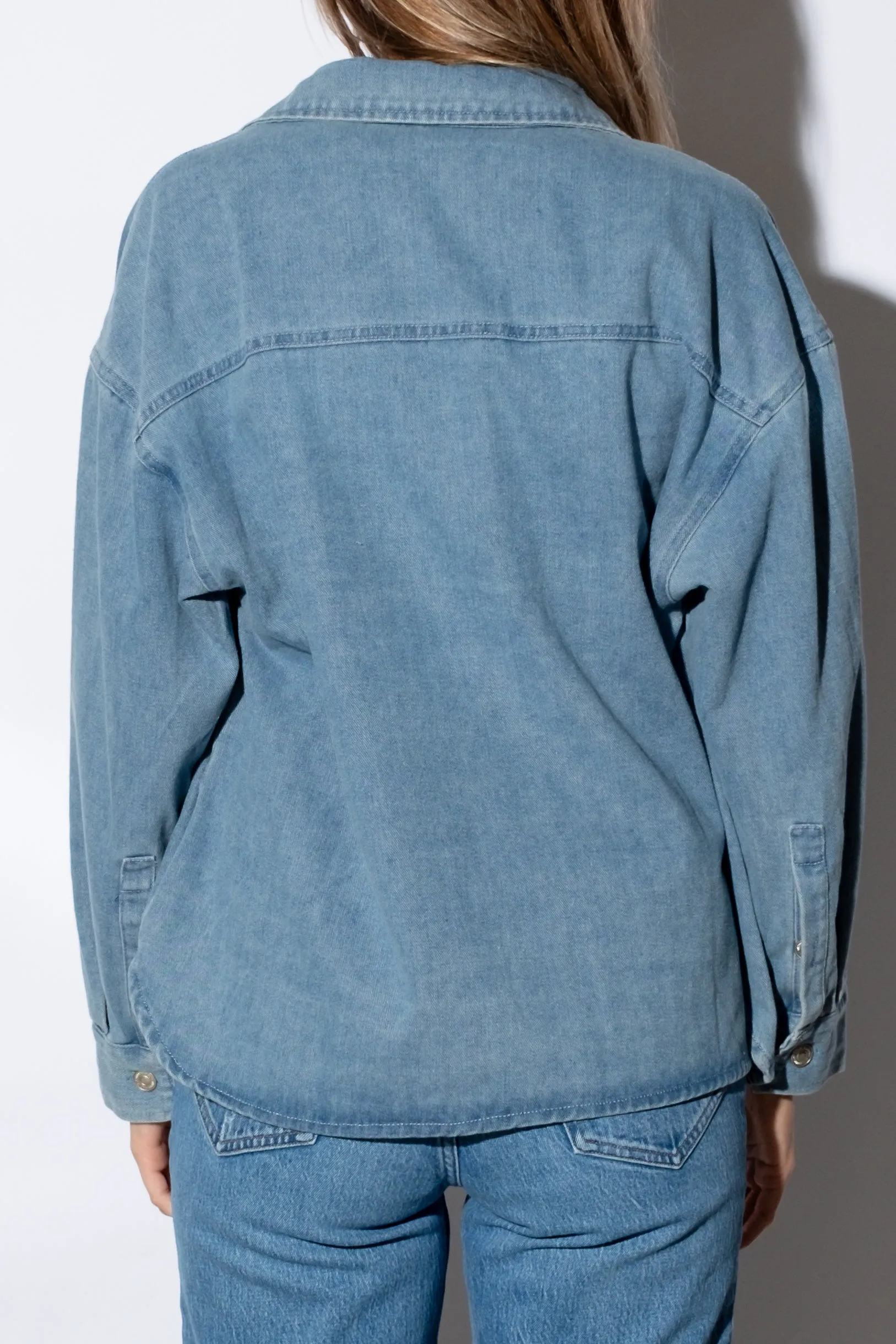 Lorella Denim Button Down Top