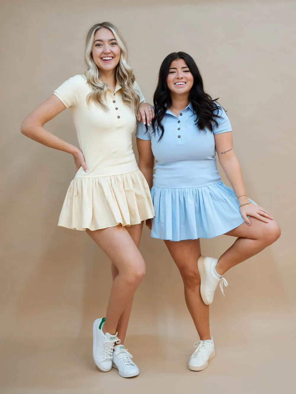 Lucy Casual Collared Dress - Blue