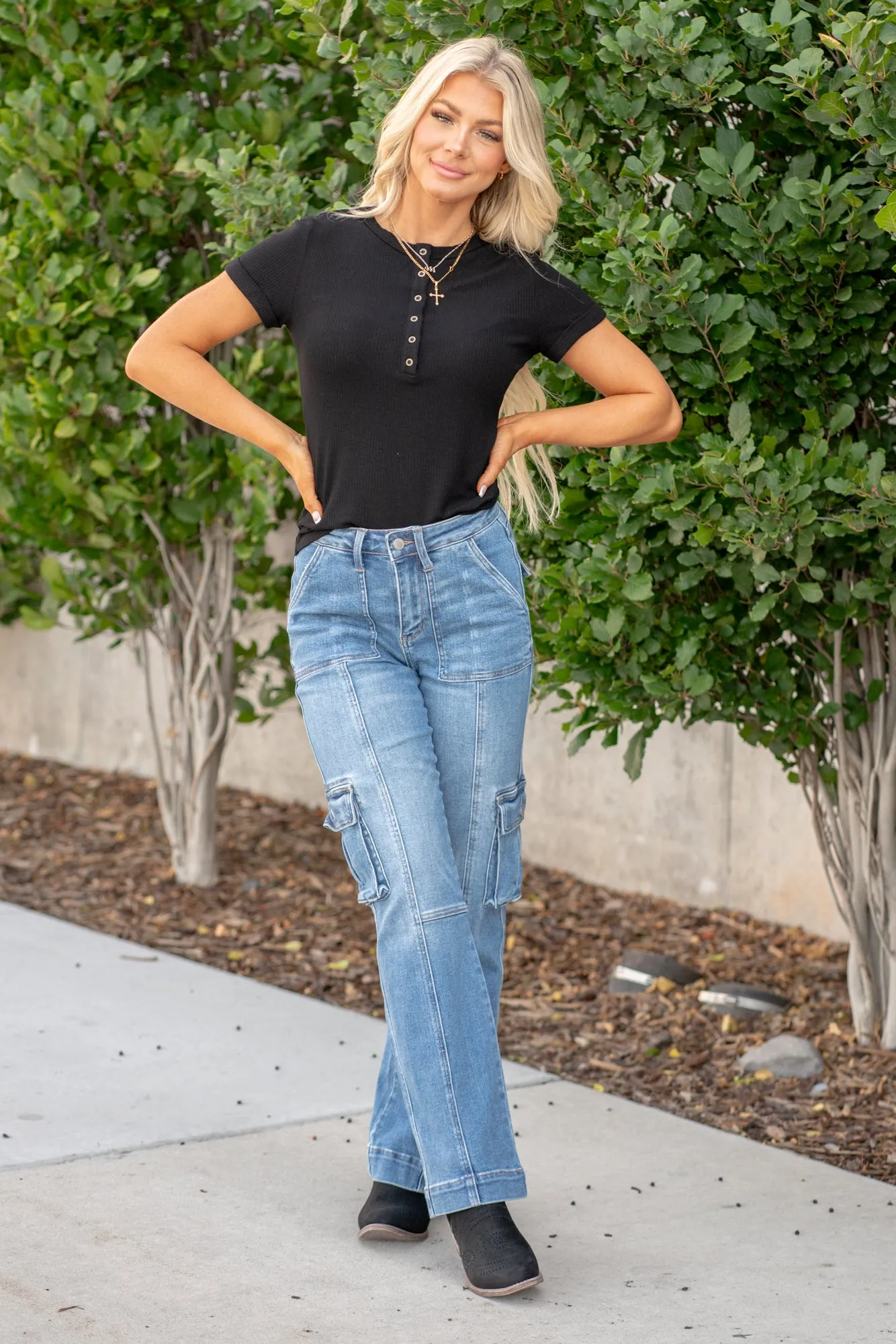 Macon High Rise Cargo Wide Leg