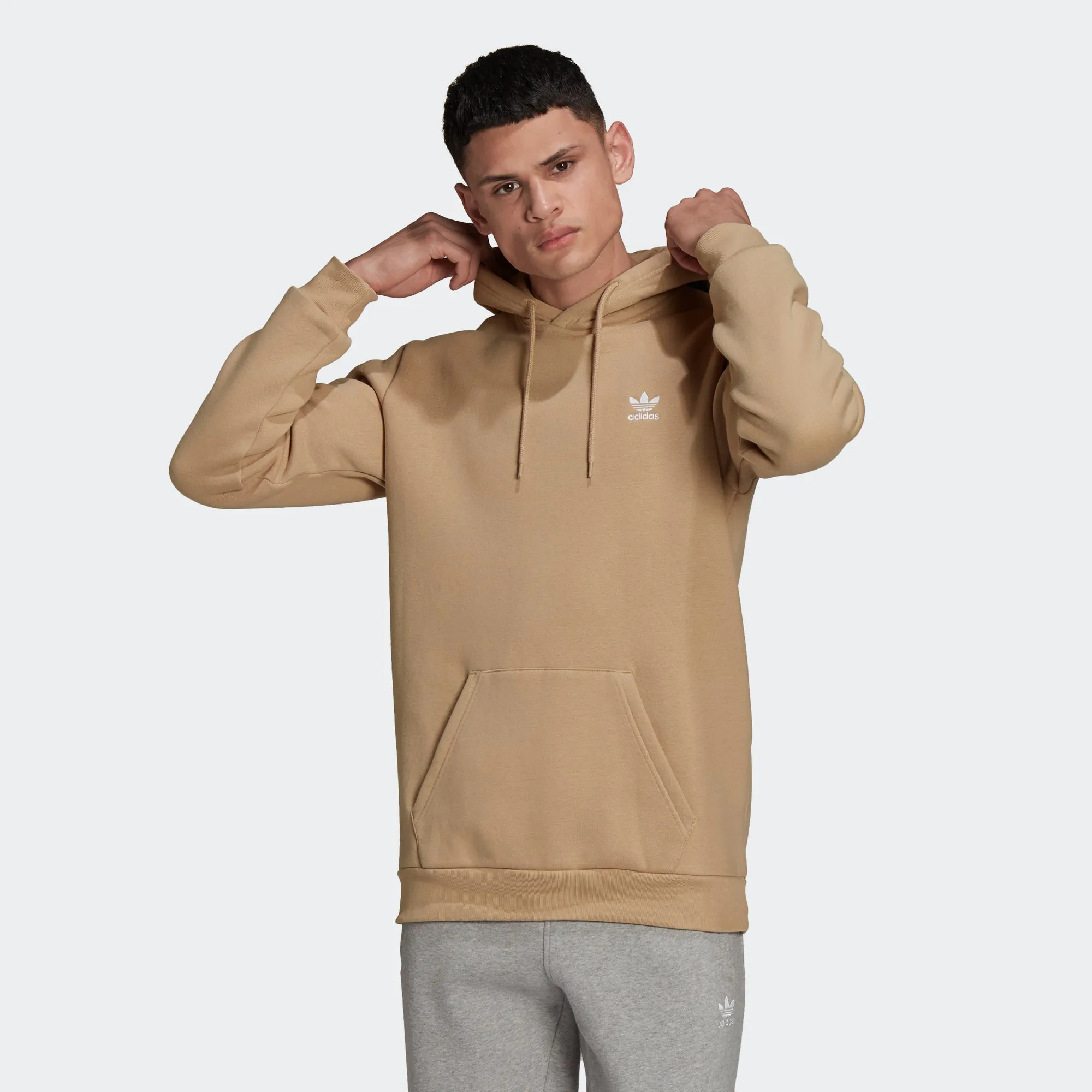 Men’s adidas Originals Adicolor Essentials Trefoil Hoodie Beige Tone