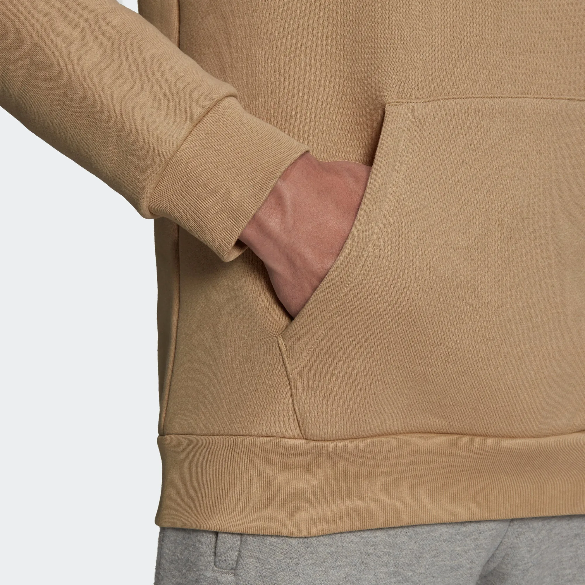 Men’s adidas Originals Adicolor Essentials Trefoil Hoodie Beige Tone