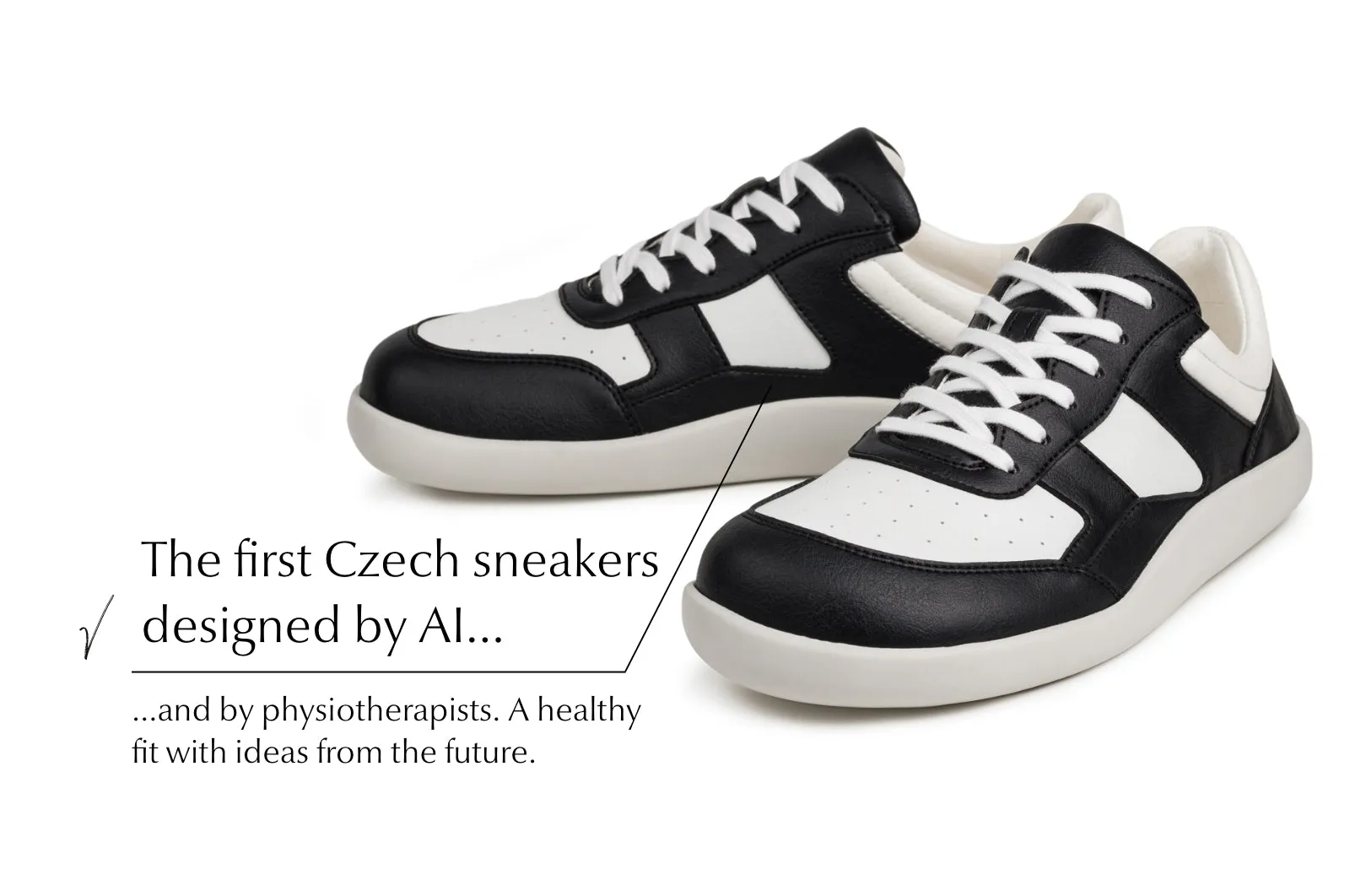 Men’s Comfort sneakers Yuva black and white