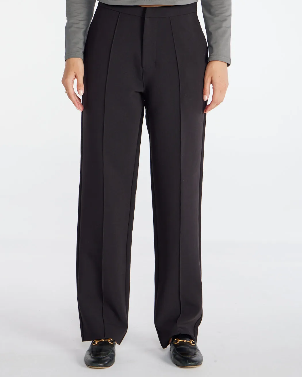 Midtown Straight Leg Pintuck Pant