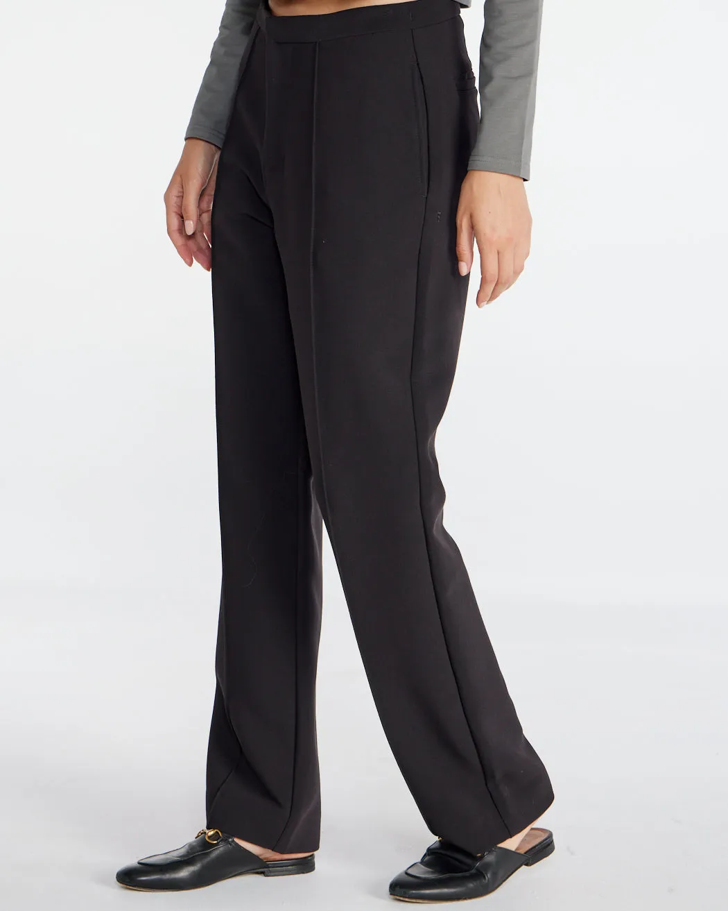 Midtown Straight Leg Pintuck Pant