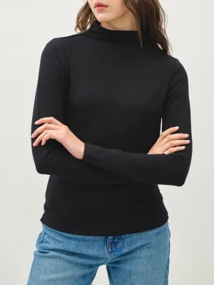 Mock Neck Top - Black FINAL SALE