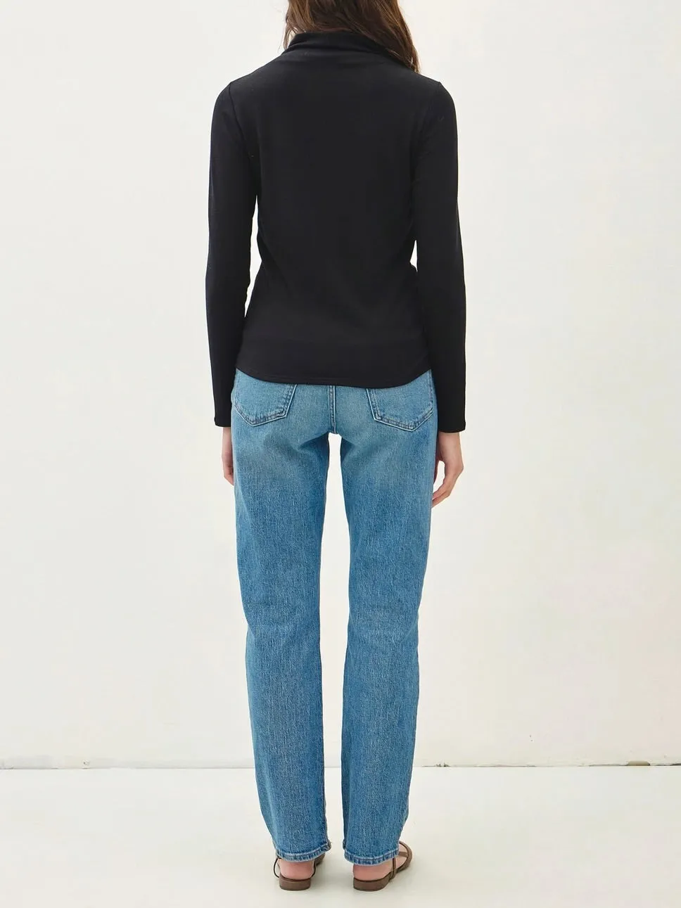 Mock Neck Top - Black FINAL SALE