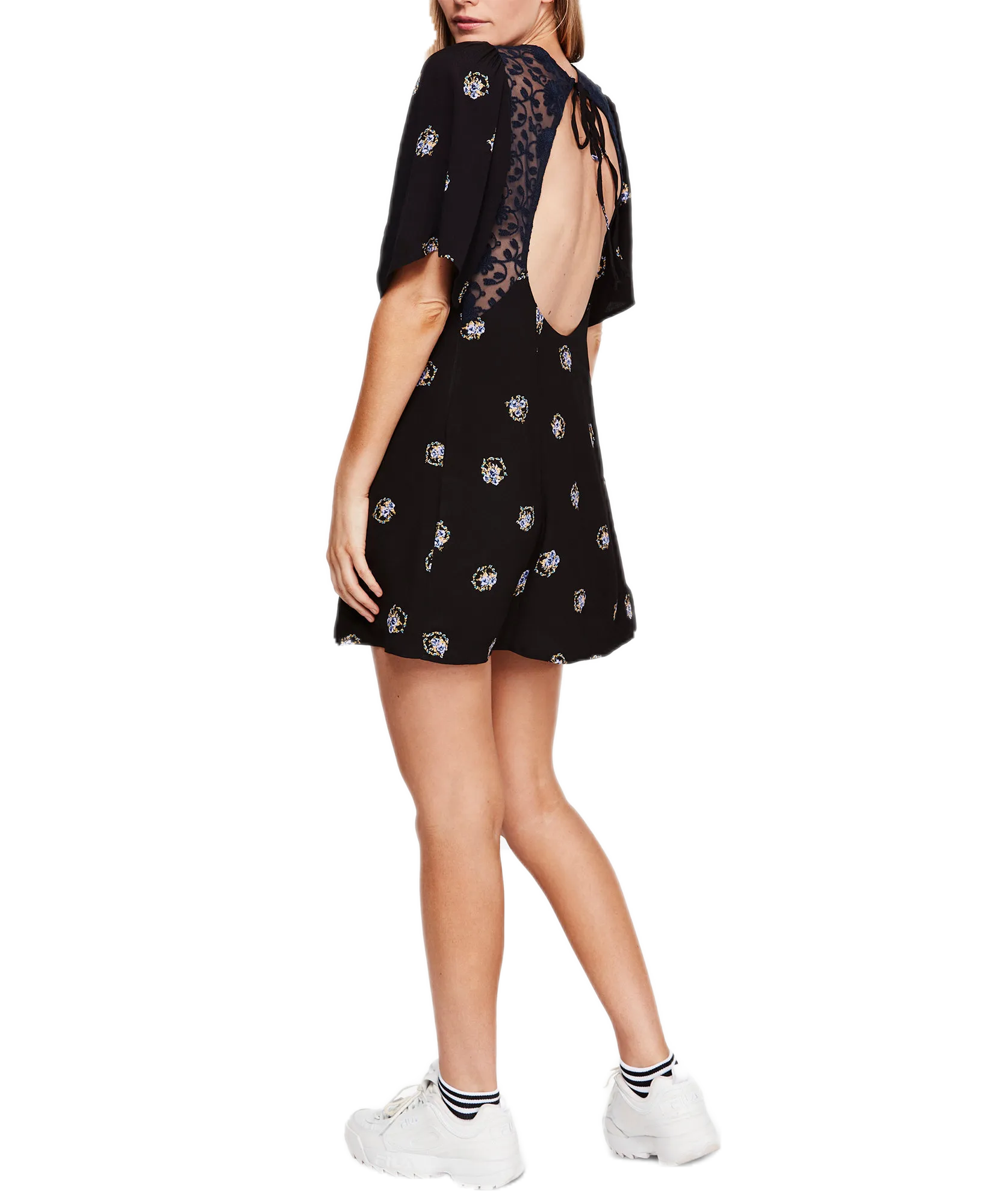Mockingbird Open-Back Mini Dress