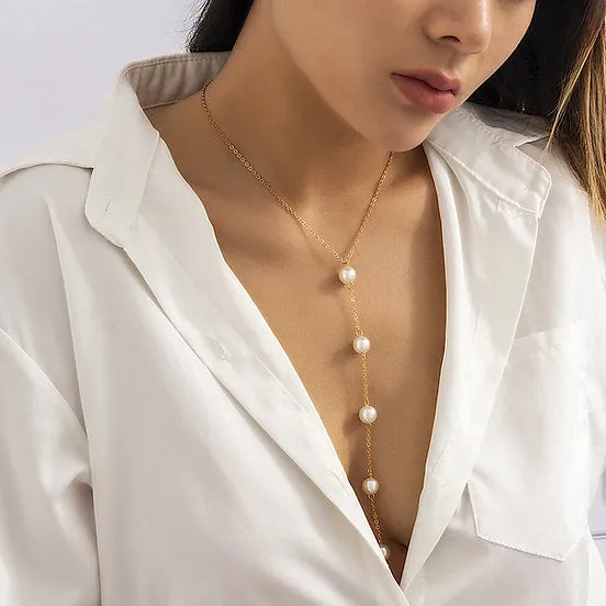 My Pearled Necklaced Body Chain (Gold & Silver)