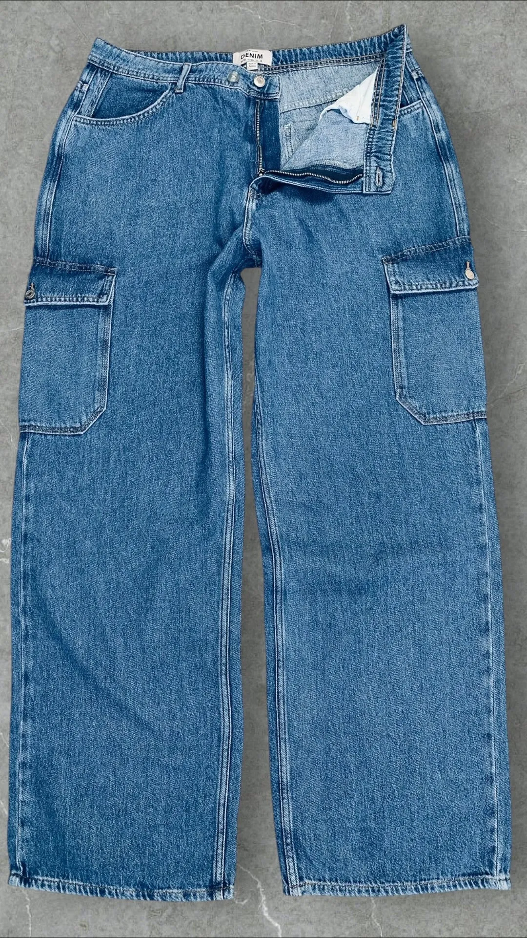 NEW LOOK WIDE LEG CARGO JEANS