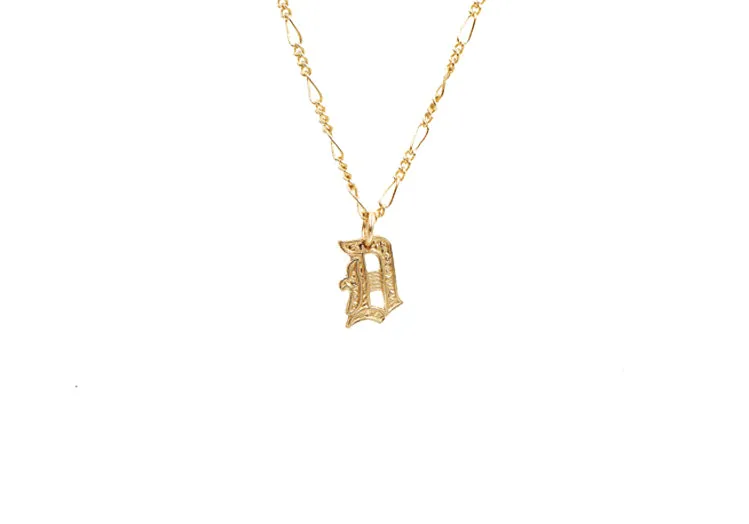 Old English Initial Necklace