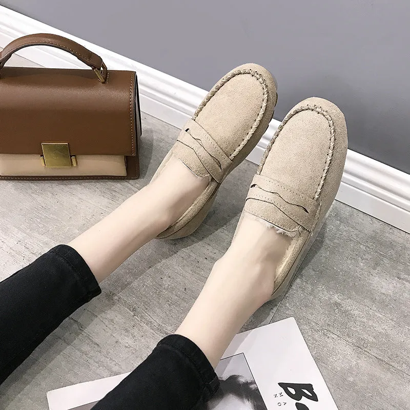 Oliva - Luxe Loafers Soft-soled With A Flat Bottom