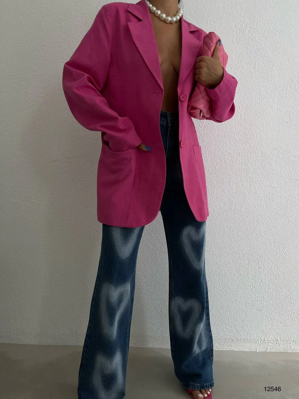 Oversize Linen Blazer