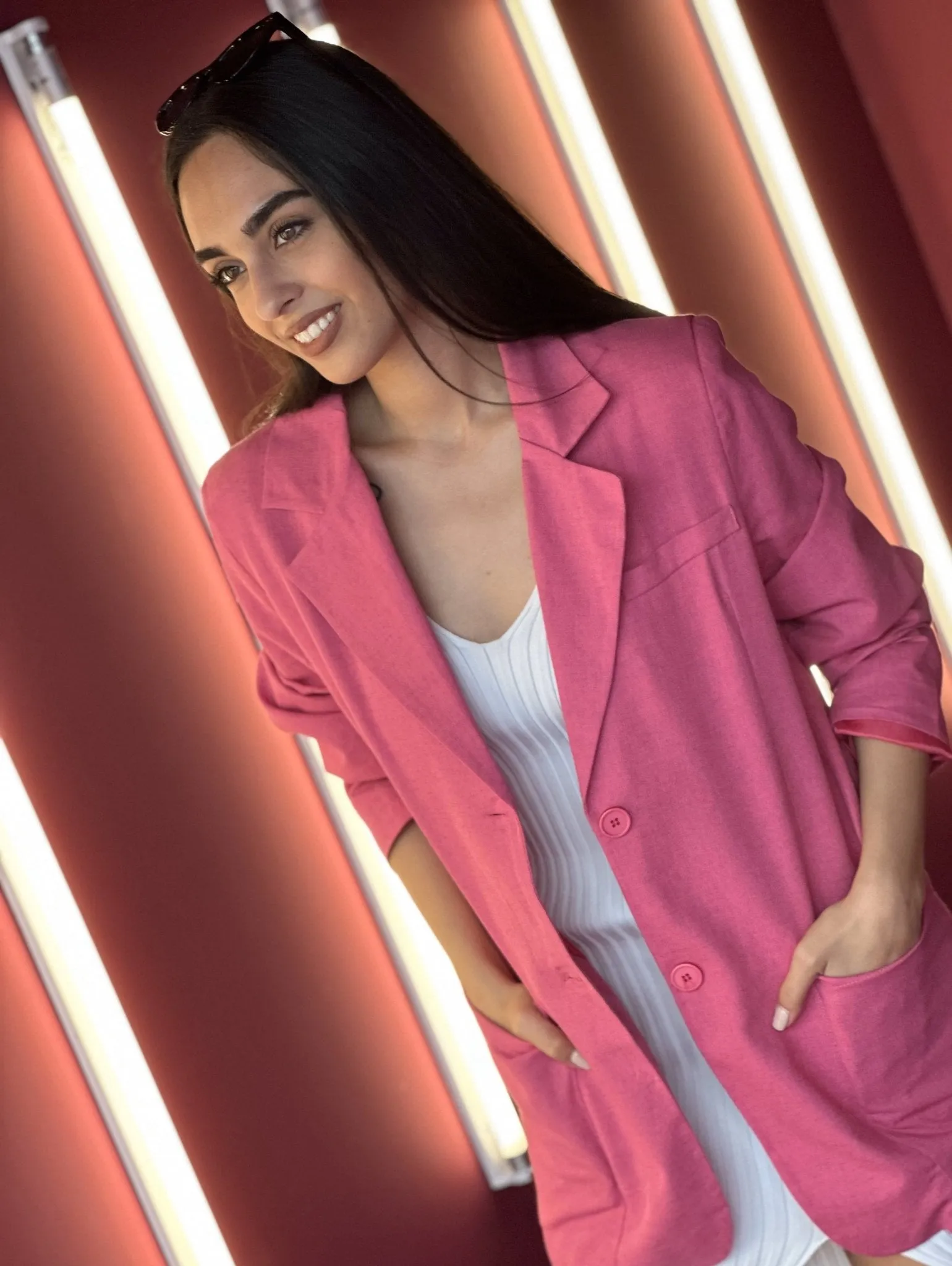 Oversize Linen Blazer