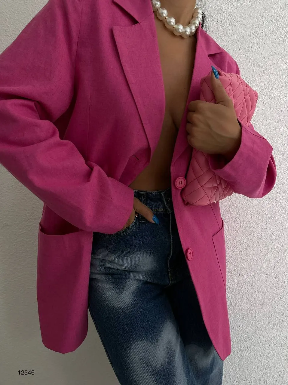Oversize Linen Blazer