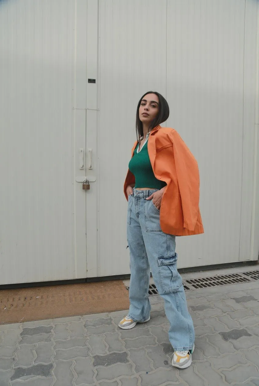 Oversize Linen Blazer