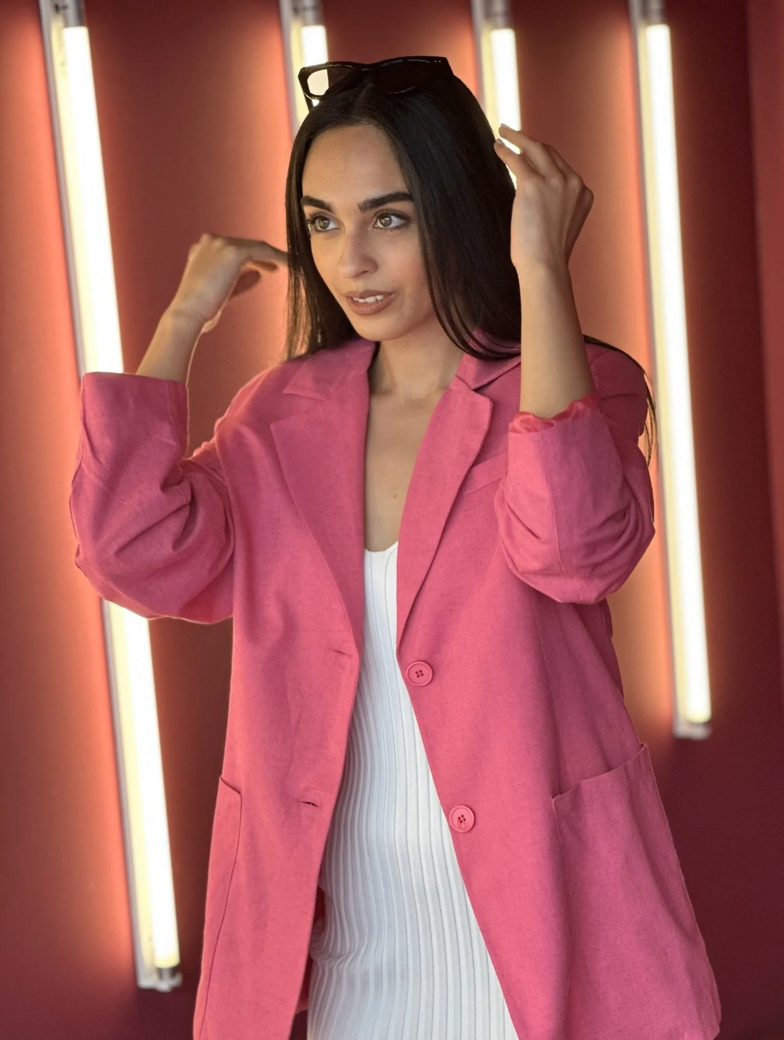Oversize Linen Blazer
