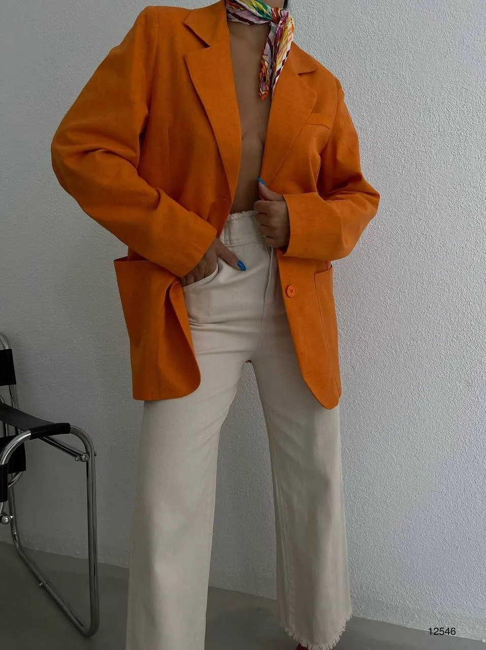 Oversize Linen Blazer