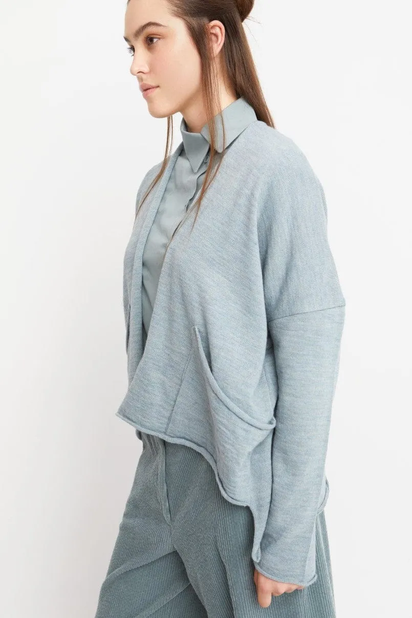 OZAI N KU Relaxed Crop Knit Cardigan