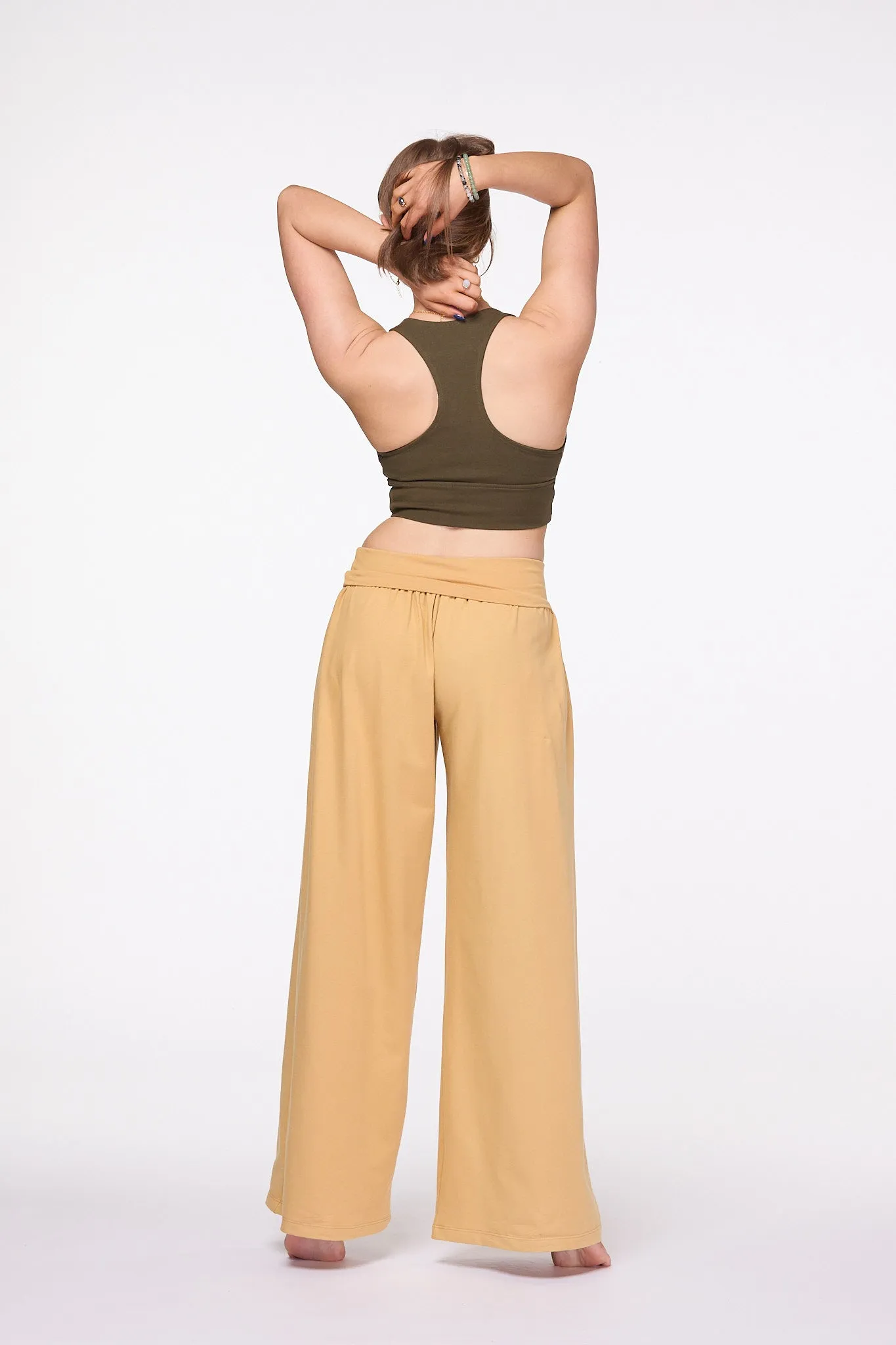 Palazzo Pants Wide Leg pants | Mustard