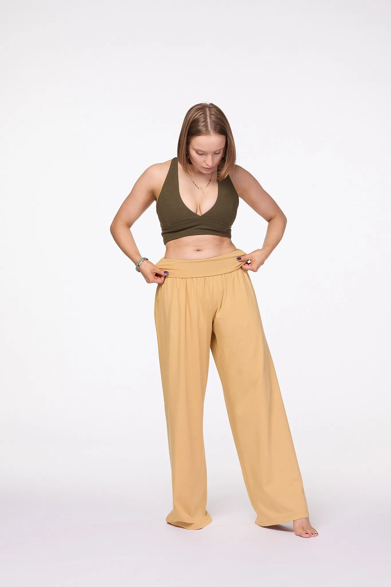 Palazzo Pants Wide Leg pants | Mustard