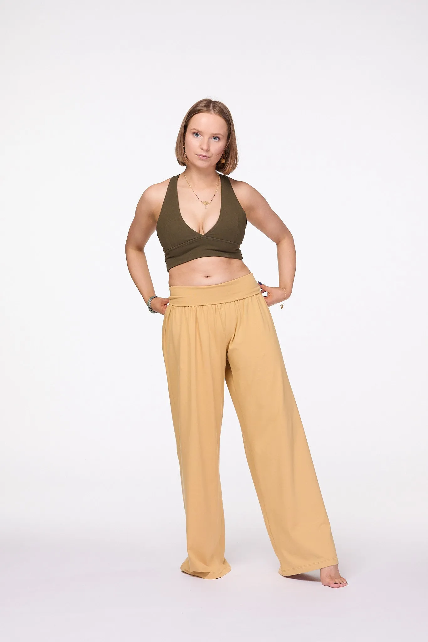Palazzo Pants Wide Leg pants | Mustard