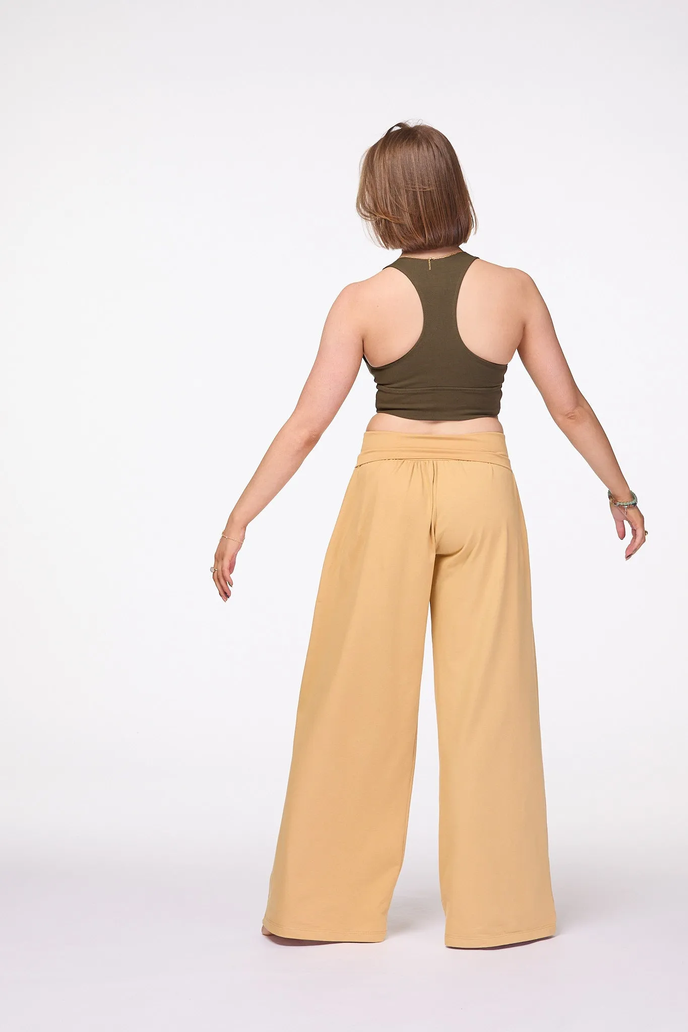 Palazzo Pants Wide Leg pants | Mustard