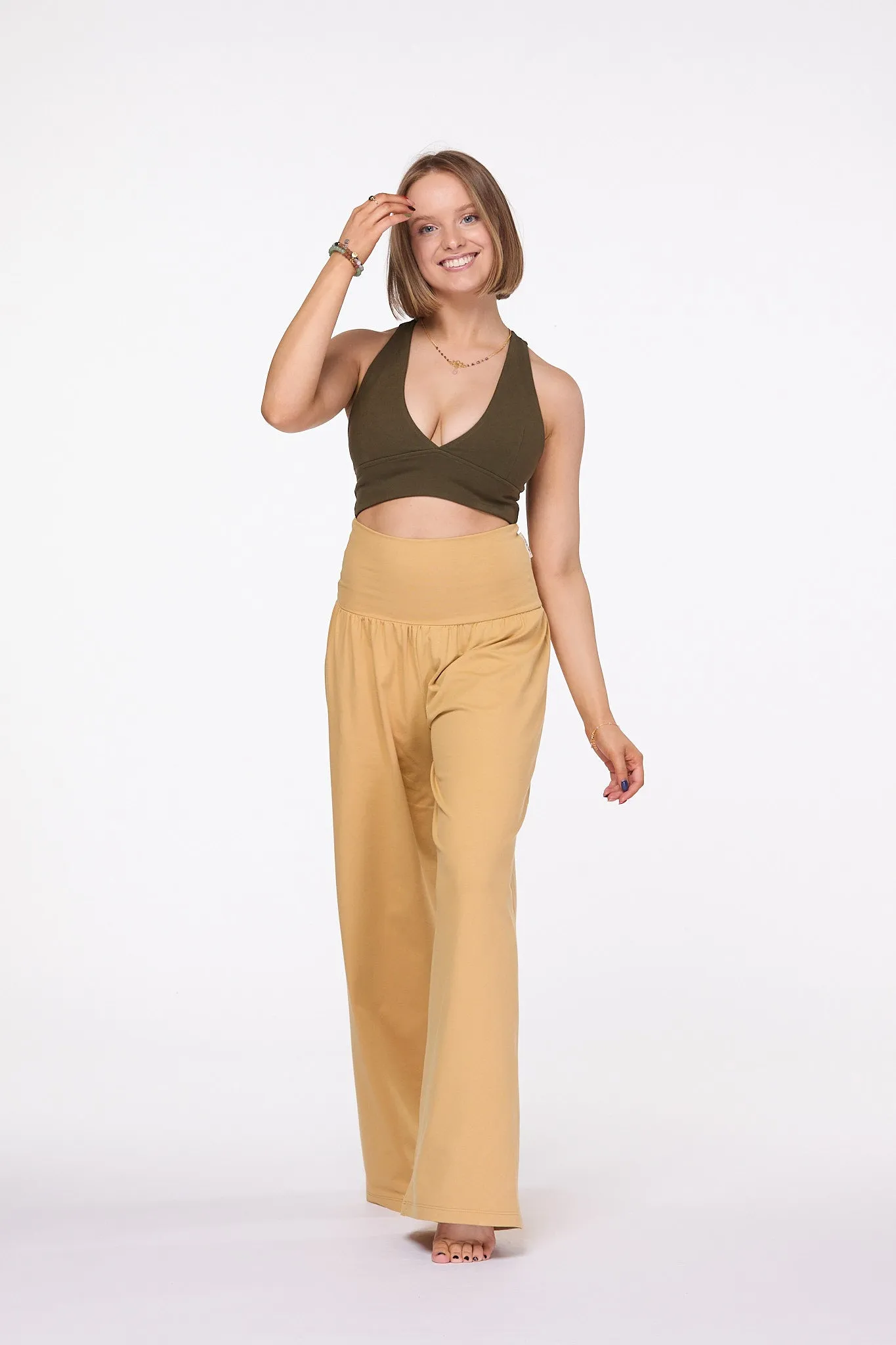 Palazzo Pants Wide Leg pants | Mustard